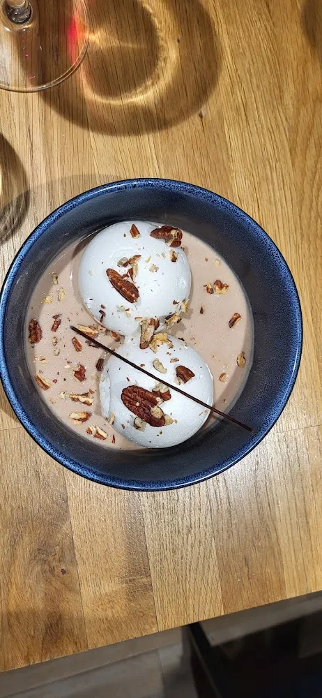 Ile Flottante Crème Anglaise Noix de Pécan